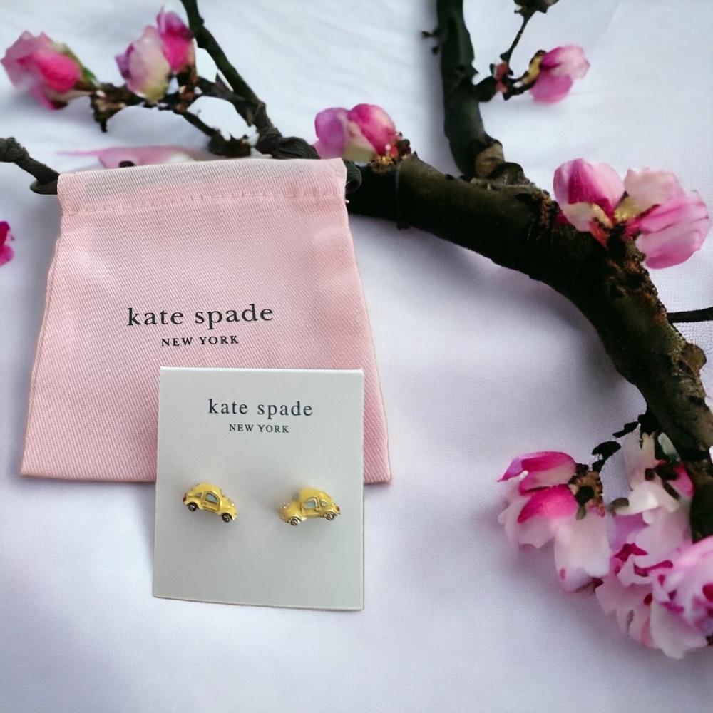 Yellow cab Kate Spade earrings